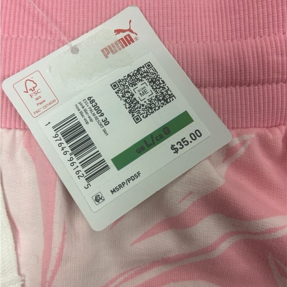 Puma Pink Tropical Leaf Skirt, NWT, Size L - Picture 3 of 6